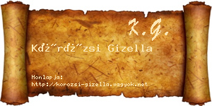 Körözsi Gizella névjegykártya
